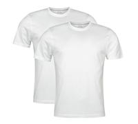 Spairs Homme Plaine Essential T-Shirts - Doux Cooling Respirant Bamboo, Col Rond, Manches Courtes, sans étiquette, Regular Fit, Noir, Blanc, Marine, Tailles S,M,L,XL,XXL, 2 Paquet Blanc XXL