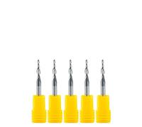 SPAKAMTZTK 10pcs / lot R0.75 * D4 * 15 * 50L * 2F Coupe-cône for cône bulbeux 4mm 4mm Cnc. Coupe de fraisage de métal conique fraise