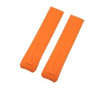 SPAKAMTZTK 2 0 mm 21 mm Sangle en caoutchouc en silicone orange noir compatible for des tissus compatibles for TOUCHER Compatible for LE RECUEIL Série T091T013 T081 for des hommes bracelet de montre(O