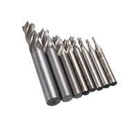SPAKAMTZTK 8pcs HSS Coupeur de moulin d'extrémité 4 tige droite flûte Cnc Outil de foret moulin de moulin d'extrémité 2-12mm for outils électriques fraise