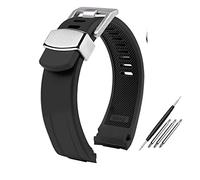 SPAKAMTZTK Bracelet en caoutchouc fluorine de la bande de surveillance Seiko Compatible for Prospère Série SRPE99K1 / SRP777J1 SRPC91J1 / 25J1 bracelet de montre(B B)