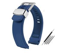 SPAKAMTZTK Bracelet en caoutchouc fluorine de la bande de surveillance Seiko Compatible for Prospère Série SRPE99K1 / SRP777J1 SRPC91J1 / 25J1 bracelet de montre(Blue B)