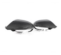SPAKAMTZTK Coques de rétroviseurs latéraux Noirs en Fibre de Carbone for Audi A6 S6 RS6 C7 C7.5 2011 2012 2013 2014 2015 2016 2017 2018 Rétroviseur d'automobile(1 Pair Carbon Look)