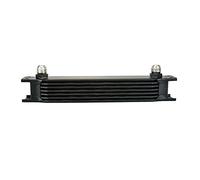 SPAKAMTZTK Pqy - Bouton de Refroidisseur d'huile d'aluminium Universel Type de Refroidisseur Britannique Kit de Refroidisseur d'huile 7 rangées Pqy7007 Refroidisseur d'huile(Noir)