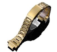 SPAKAMTZTK Sangle de montre en acier fin de WatchBand GW-5000 5035 DW5600 GWM5610 Chaîne de montre masculine 16 mm compatible for Casio compatible for G-Shock bracelet de montre(Black Green)
