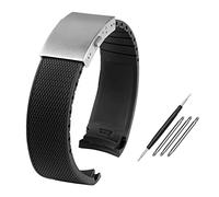 SPAKAMTZTK Sangle de montre en caoutchouc for extrémité courbe de 21 mm compatible for les longins compatibles for la conquête L37813567 L37813787 L3.781/782 Watchs Band Wristwatchs Band bracelet de