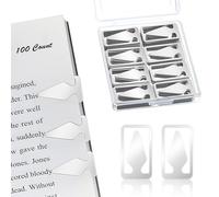 Spakon Lot de 100 marque-pages en métal mélangé pour la lecture, les enseignants, les étudiants, les amateurs de livres, l'école et le travail (argent)