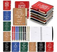 Spakon Lot de 50 carnets à spirales avec verset de la Bible - Cadeau de Thanksgiving chrétien - Carnet de notes pour Noël, dimanche, école, enseignant, pasteur