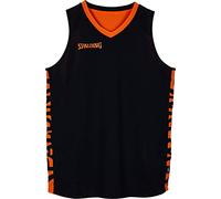 Spalding 300202506_XXL T-Shirt, Noir/Orange, Homme