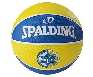 Spalding Ballon EL Team maccabi Tel-Aviv, Jaune/Bleu, 7, 3001514013317