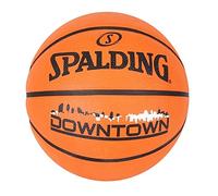 Spalding Ballon de basketball Downtown en caoutchouc noir – Taille 7
