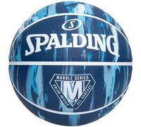Spalding Série Marble - Ballon de basket - Taille 7 (diamètre 24,6 cm) - Couleur bleu clair/bleu foncé - Balle en caoutchouc robuste pour l'extérieur et l'intérieur