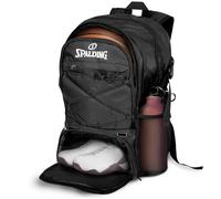 Spalding Sac à dos de basket-ball | Grand sac à dos noir avec compartiment à chaussures et ballon | Cadeaux pour joueurs de basket-ball