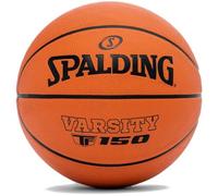 Spalding TF-150 Varsity Basketball en caoutchouc résistant | Taille officielle | Convient à toutes les surfaces | Avec couture de tir pour un meilleur contrôle du ballon
