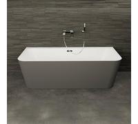 SPALINA Baignoire Semi-îlot Mint 180 Grise L. 180 x l. 81 cm, by