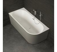 SPALINA Baignoire Semi-îlot Murale Capri 180 Gauche Grise L. 180 x l. 81 cm, by