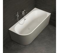 SPALINA Baignoire Semi-îlot Murale Capri Droite Grise Mate, 170x76cm, by