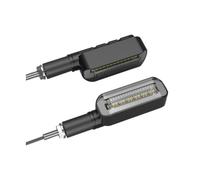 SPAMFAFGHQ 2 Pièces Clignotant LED DRL Eau Qui Coule En 1 | Feu De Signalisation D'arrêt Moto Clignotant Accessoires Arrière Lampes 2 En 1(BLANC)