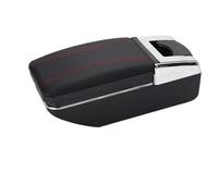 SPAMFAFGHQ Accoudoir Central Pour Opel Pour Corsa F Pour Corsa F 2019 2020 2021 2022 2023 2024 Boîte De Rangement Intérieur(A1 Noir rouge SANS USB)