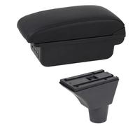 SPAMFAFGHQ Boîte À Accoudoir Pour Citroën Pour Berlingo Compartiment Central De Rangement Avec Porte-Gobeille Boîte À Accoudoir Centrale(C1 Ligne noire)