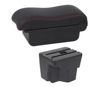 SPAMFAFGHQ Boîte D'accoudoir Central Pour Kia Rio 3 2011-2016 Boîte Intérieure Pièces Auto Accoudoir Cuir Console Centrale Rangement USB(C2 Ligne rouge)