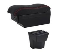 SPAMFAFGHQ Boîte D'accoudoir Central Pour KIA Rio 5 2012 2013 2014 2015 2016-2019 Boîte Accoudoir Auto Console Centrale Boîte De Rangement(Ligne rouge E2)