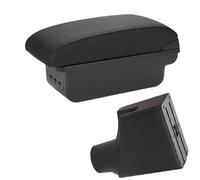 SPAMFAFGHQ Boîte D'accoudoir Central Pour Toyota Pour Yaris Hybride 2015 2016 2017-2023 Boîte De Rangement Central Accoudoir Auto(B2 ligne noire 3USB)