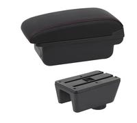 SPAMFAFGHQ Boîte D'accoudoir Pour Seat Pour Ibiza Pour Ibiza MK4 IV 6J 2008-2017 Design Intérieur Console De Voiture Boîte De Rangement D'Accoudoir(Ligne rouge B1)