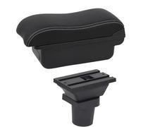 SPAMFAFGHQ Boîte De Repose-bras Pour Toyota Pour Yaris Pour Vitz Hatchback 1998-2011 Boîte De Rangement De Console Centrale Interface USB(Ligne blanche B2)