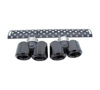 SPAMFAFGHQ Embout De Silencieux D'échappement Rectangulaire Noir À Quatre Sorties Pour Land Rover Pour Defender L663 P400 90 110 2.0T 3.0T 2020-2024(Noir A,2.0T)