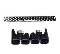 SPAMFAFGHQ Embout D'échappement Arrière Rectangulaire En Acier Inoxydable À Quatre Sorties Pour Land Rover Pour Defender 90 110 2020 2021 2022(Black 2.0T)