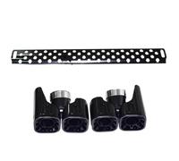 SPAMFAFGHQ Embout D'échappement Arrière Rectangulaire En Acier Inoxydable À Quatre Sorties Pour Land Rover Pour Defender 90 110 2020 2021 2022(Black 3.0T)