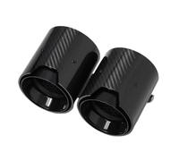 SPAMFAFGHQ Embout D'échappement En Fibre De Carbone MPerformance Diamètre 60 Mm 2 Pièces Pour F30 M335i M340i F32 F33 F36 M435i M440i(NOIR)