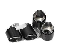 SPAMFAFGHQ Embout D'échappement En Fibre De Carbone Pour X5 G05 X6 G06 X7 G07 2019+ Accessoire De Modification(Matte Silver carbon fibre Texture)