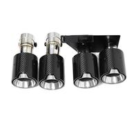 SPAMFAFGHQ Embout D'échappement Pour F10 F11 520i 523i 525i 528i 530i Double Tuyau D'échappement Vers M5 Look Quad Muffler Tip Buse De Tuyau(Carbon Fiber Texture b)