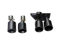 SPAMFAFGHQ Embout D'échappement Pour F10 F11 520i 523i 525i 528i 530i Double Tuyau D'échappement Vers M5 Look Quad Muffler Tip Buse De Tuyau(NOIR)