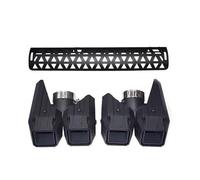 SPAMFAFGHQ Embout D'échappement Rond Noir En Alliage D'aluminium Pour Land Rover Pour Defender 90 110 130 2020 2021 2022 2023 2024 2025(Square hole+mesh 3.0 B)