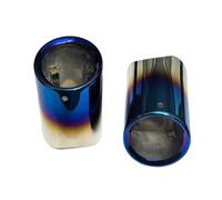 SPAMFAFGHQ Embout D'échappement Voiture 2 Pièces Pour X7 G07 X5 G05 X6 G06 M40i M50i 2019-2024 Silencieux Buse De Tuyau D'échappement En Acier Inoxydable(Bleu)