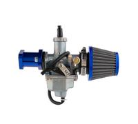 SPAMFAFGHQ Kit Carburateur Aluminium Pour PZ26 Pour CB125 XL125S TRX250 TRX 250EX XR100 XR200 CG CB 125 150 Cc ATV Quad Dirt Bike Moto(Main bleue)