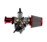 SPAMFAFGHQ Kit Carburateur Aluminium Pour PZ26 Pour CB125 XL125S TRX250 TRX 250EX XR100 XR200 CG CB 125 150 Cc ATV Quad Dirt Bike Moto(Câble rouge)