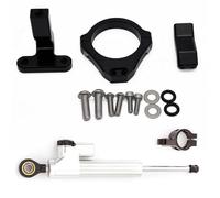 SPAMFAFGHQ Kit De Fixation Et De Support De Fixation Pour Amortisseur De Direction CNC Moto Pour Zontes 703RR(Silver1+Black)