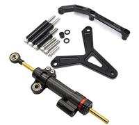 SPAMFAFGHQ Kit De Support Fixation Et D'amortisseur Direction En Aluminium CNC Motif Carbone Pour YAMAHA Pour Tracer 900 GT 2021-2023(Modèle A)