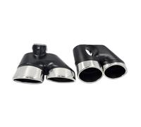 SPAMFAFGHQ Paire D'embouts D'échappement En Acier Inoxydable Noir Pour Mercedes Pour Benz W220 S350 S320 S500(Noir B)