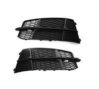 SPAMFAFGHQ Pour A6 C7 A6L S-Line 2015-2018 Accessoires Voiture Couvercles Phares Avant Coque Phare Antibrouillard 4G0807681AN 4G0807682AN(NOIR)