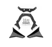 SPAMFAFGHQ pour CB750 CB 750 pour Hornet 750 CB 750 2023 2024 Aile Fixe Spoiler Déflecteur Carénage Aileron Avant Accessoires(Carbon Fiber Look)