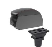 SPAMFAFGHQ Pour Daihatsu Pour Charade 2011 2012 2013 Boîte De Stockage Centrale D'accoudoir Auto(A1 Black Red single)
