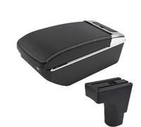 SPAMFAFGHQ Pour Datsun GO Pour GO Plus Boîte De Rangement Universelle Accoudoir Central Voiture Porte-gobelet(A3 Noir blanc 7USB)