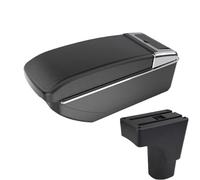 SPAMFAFGHQ Pour Datsun GO Pour GO Plus Boîte De Rangement Universelle Accoudoir Central Voiture Porte-gobelet(Ligne noire B2 SANS USB)
