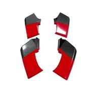 SPAMFAFGHQ pour Ducati pour Streetfighter V4 V4S V4SP 2020-2023 pour V2 2022-2023 Kit De Winglet De Moto Spoiler Fixe(Red and Carbon Fiber)