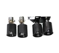 SPAMFAFGHQ Pour F10 F11 520i 523i 525i 528i 530i Double Embout D'échappement Tuyau D'échappement Vers M5 Look Quad Muffler Tip Buse De Tuyau(Carbon Fiber Texture c)